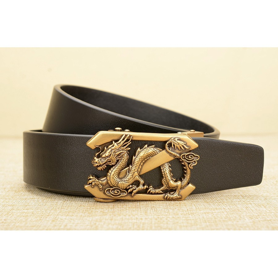 Thắt lưng nam khóa tự động da thật