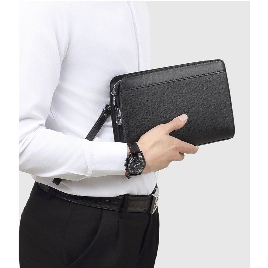 clutch cầm tay nam da thật khác biệt tinh tế